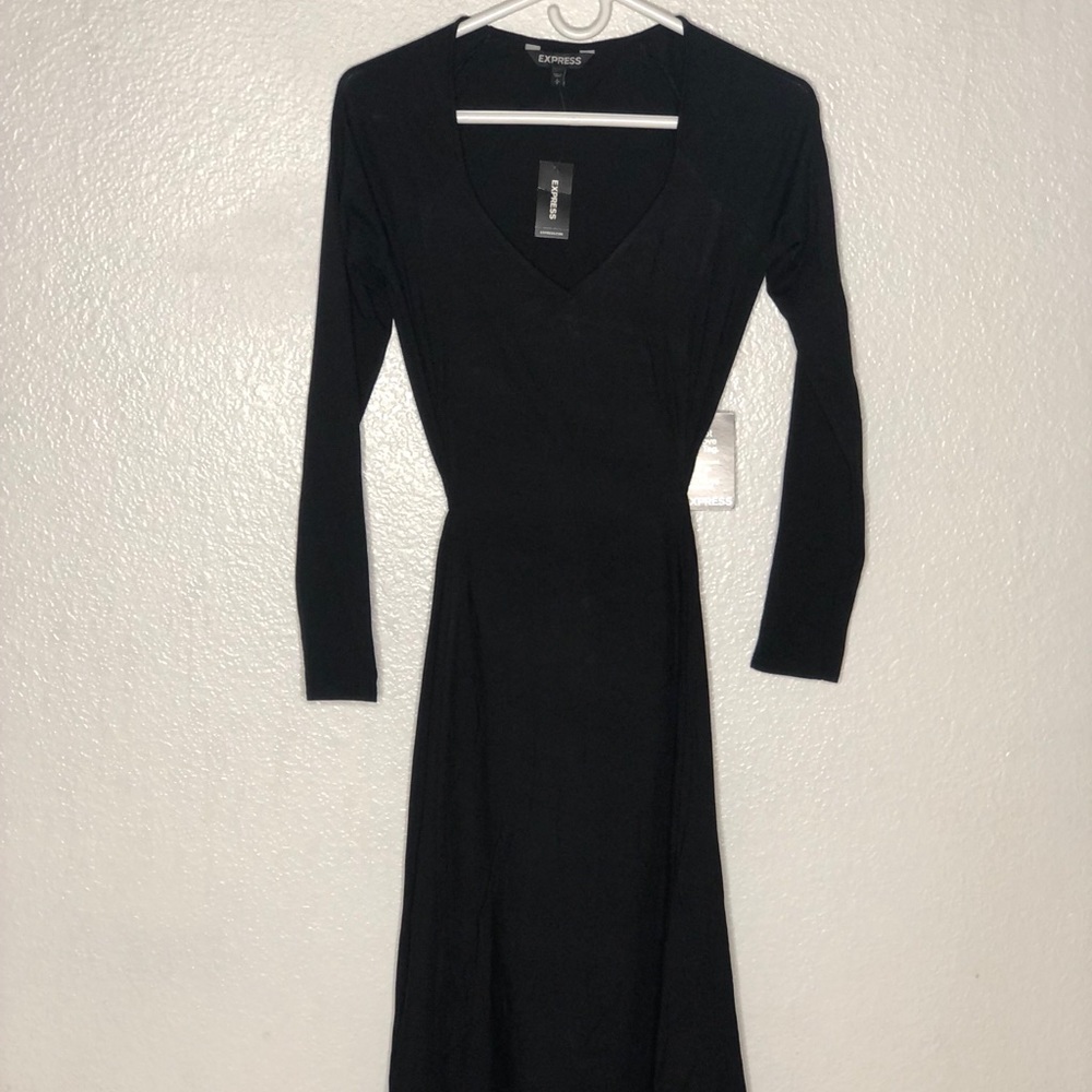 Black long sleeve express dress